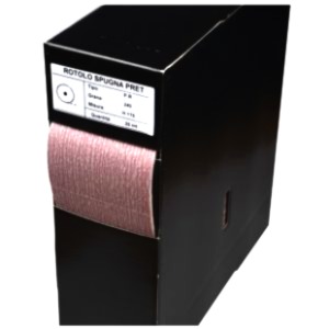 Papier ścierny na gąbce, gąbka w rolce 115mmx25m RED BOX Napoleon P120