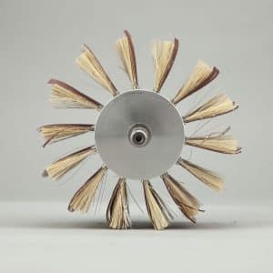 Głowica szlifierska walcowa 60x60mm z systemem wymiennych szczotek szlifierskich - mocowanie trzpień 10mm - zestaw z 2 kompletami szczotek